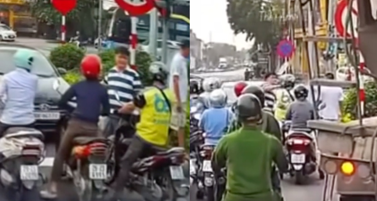 C&ocirc;ng an x&aacute;c minh &ocirc; t&ocirc; dừng ngược chiều, h&agrave;nh hung t&agrave;i xế xe m&aacute;y ở H&agrave; Nội: L&agrave;m r&otilde; nguy&ecirc;n nh&acirc;n m&acirc;u thuẫn