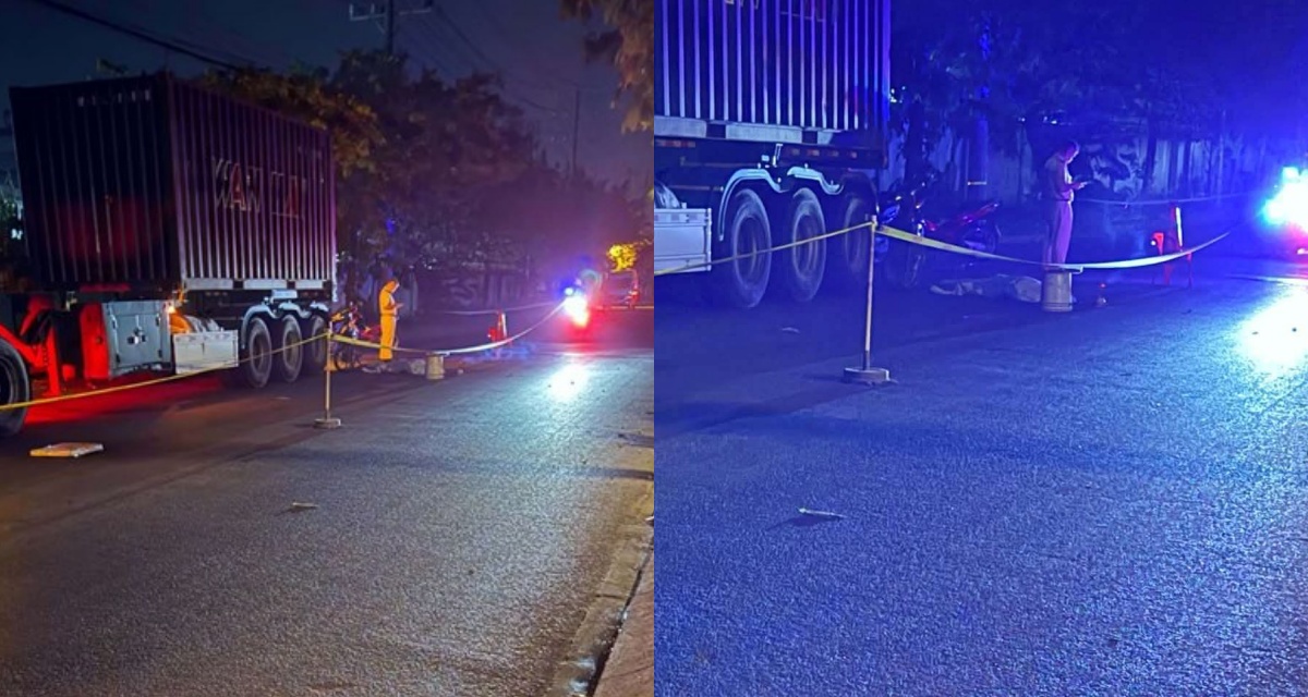 Danh t&iacute;nh người đi xe m&aacute;y t&ocirc;ng đu&ocirc;i container tử vong ở TPHCM, hiện trường h&eacute; lộ nguy&ecirc;n nh&acirc;n ban đầu