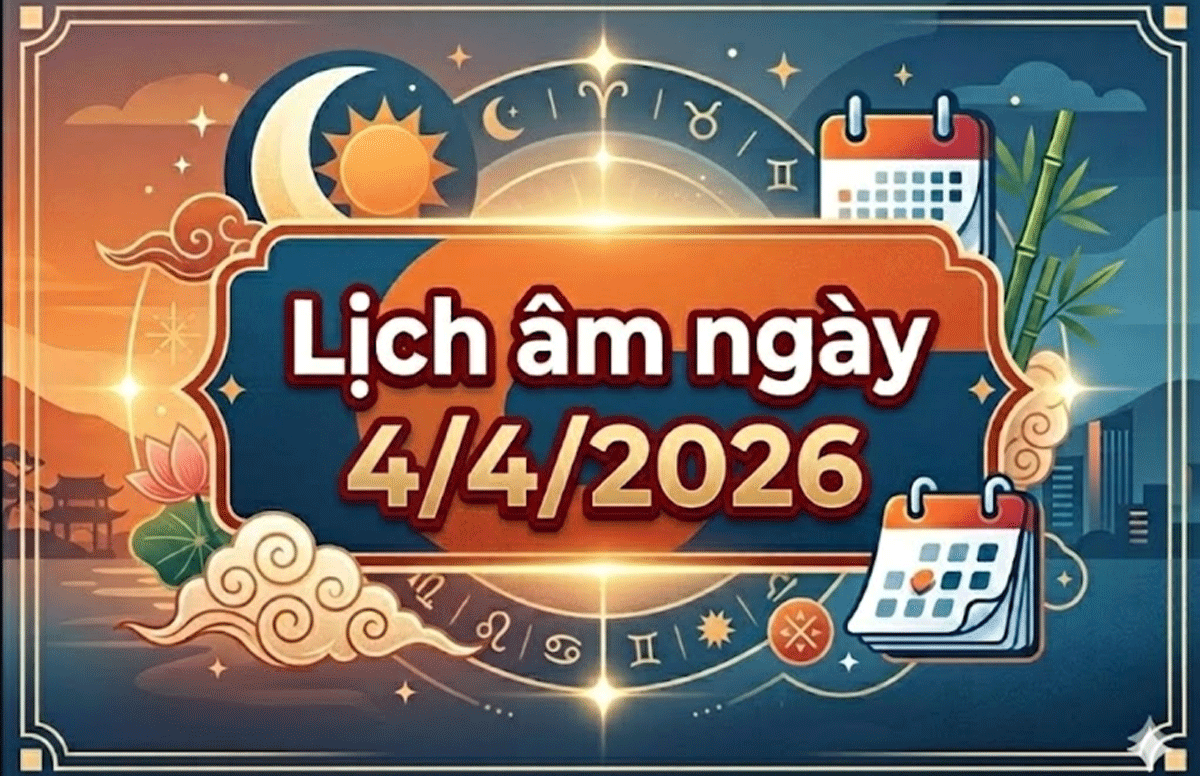Lịch &acirc;m ng&agrave;y 4/4/2026: Chi tiết ng&agrave;y tốt &ndash; xấu, giờ ho&agrave;ng đạo, hướng xuất h&agrave;nh ph&ugrave; hợp cho dịp quan trọng