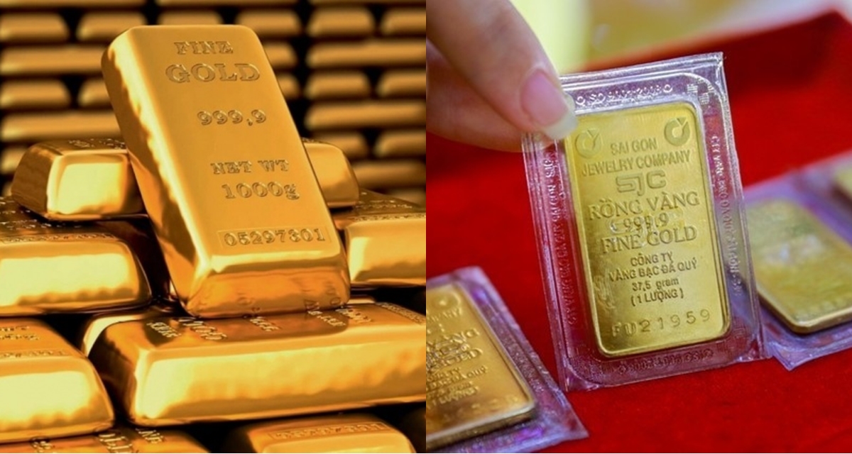 Gi&aacute; v&agrave;ng h&ocirc;m nay trong nước tăng mạnh, thế giới giảm s&acirc;u, chuy&ecirc;n gia cảnh b&aacute;o rủi ro lớn với người mua