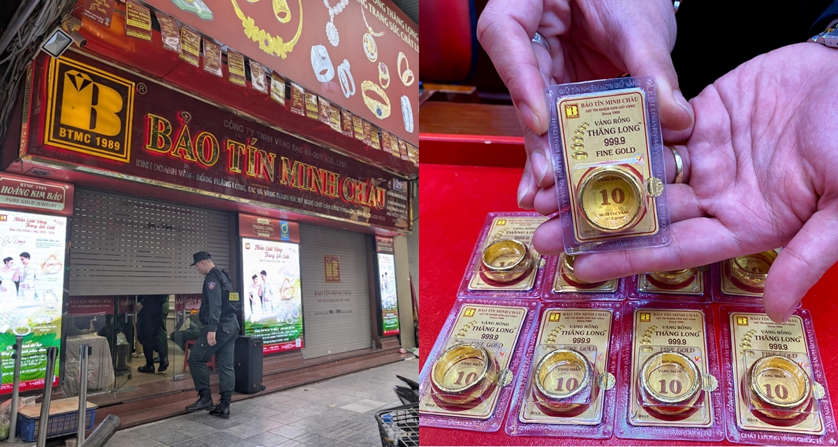 Gi&aacute; v&agrave;ng h&ocirc;m nay ở Bảo T&iacute;n Minh Ch&acirc;u đột ngột lao dốc trước khi c&ocirc;ng an c&ocirc;ng bố vi phạm