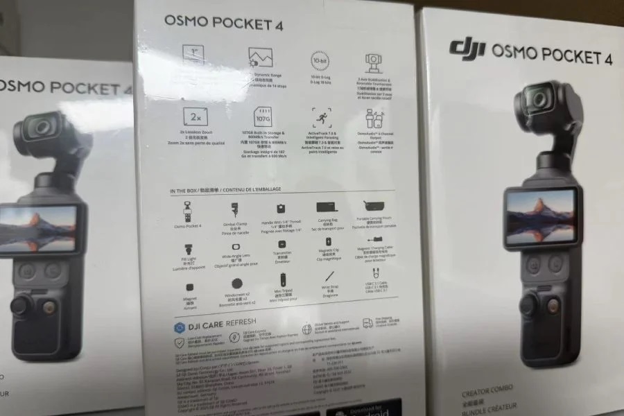 Dji Osmo Pocket 4 lộ diện r&otilde; n&eacute;t, giữ nguy&ecirc;n cảm biến, c&oacute; th&ecirc;m bộ nhớ trong, bản combo ngập phụ kiện