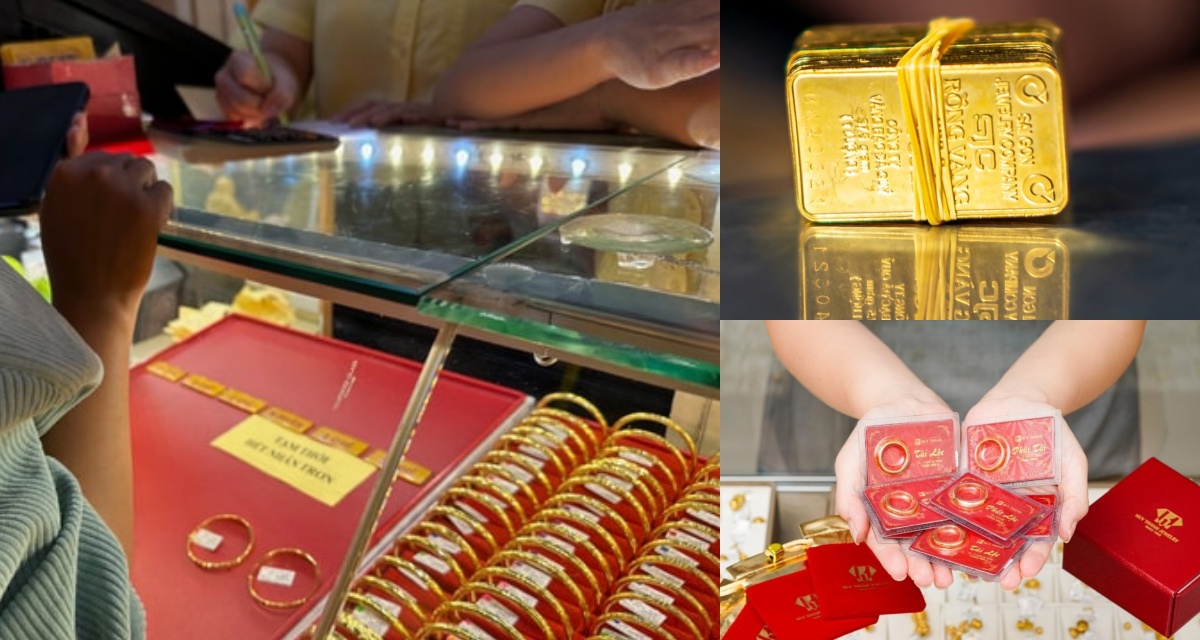 Gi&aacute; v&agrave;ng h&ocirc;m nay (trưa 7/4): V&agrave;ng SJC, nhẫn 9999 tiếp tục giảm, thị trường thế giới xuất hiện diễn biến mới