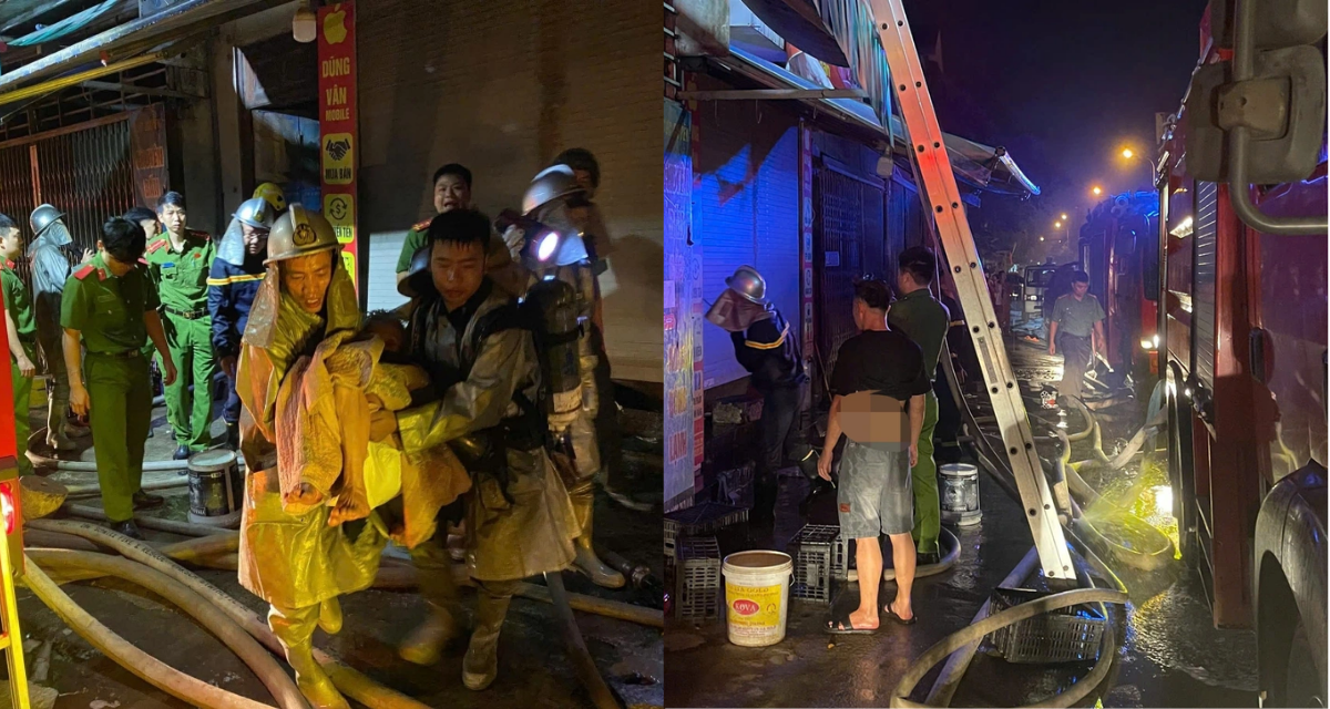 H&agrave; Nội: Ch&aacute;y nh&agrave; 4 tầng rạng s&aacute;ng, 2 người mắc kẹt được giải cứu kịp thời