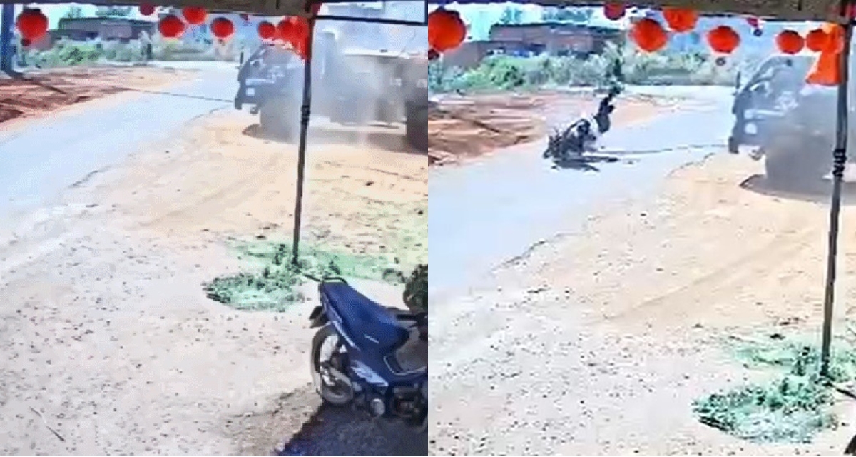 Đắk Lắk: Ch&uacute; rể gặp tai nạn ngay trong ng&agrave;y cưới, camera ghi lại nguồn cơn v&igrave; sợi d&acirc;y căng giữa đường