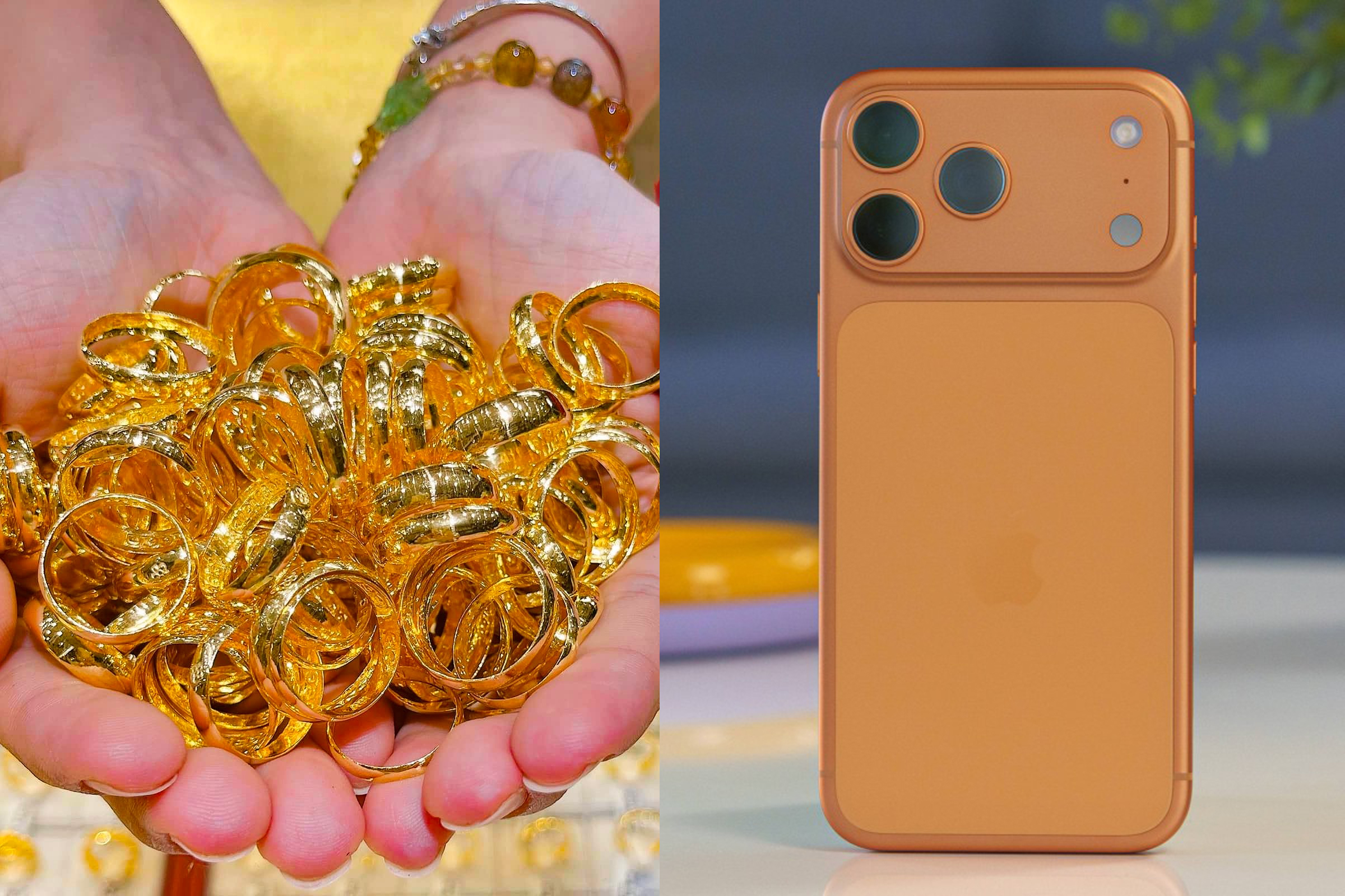 Gi&aacute; v&agrave;ng nhẫn trơn h&ocirc;m nay 9/4: Rơi tự do, SJC v&agrave; nhẫn trơn tuột dốc 3,5 triệu đồng/lượng, gi&aacute; iPhone 17 c&oacute; bị ảnh hưởng