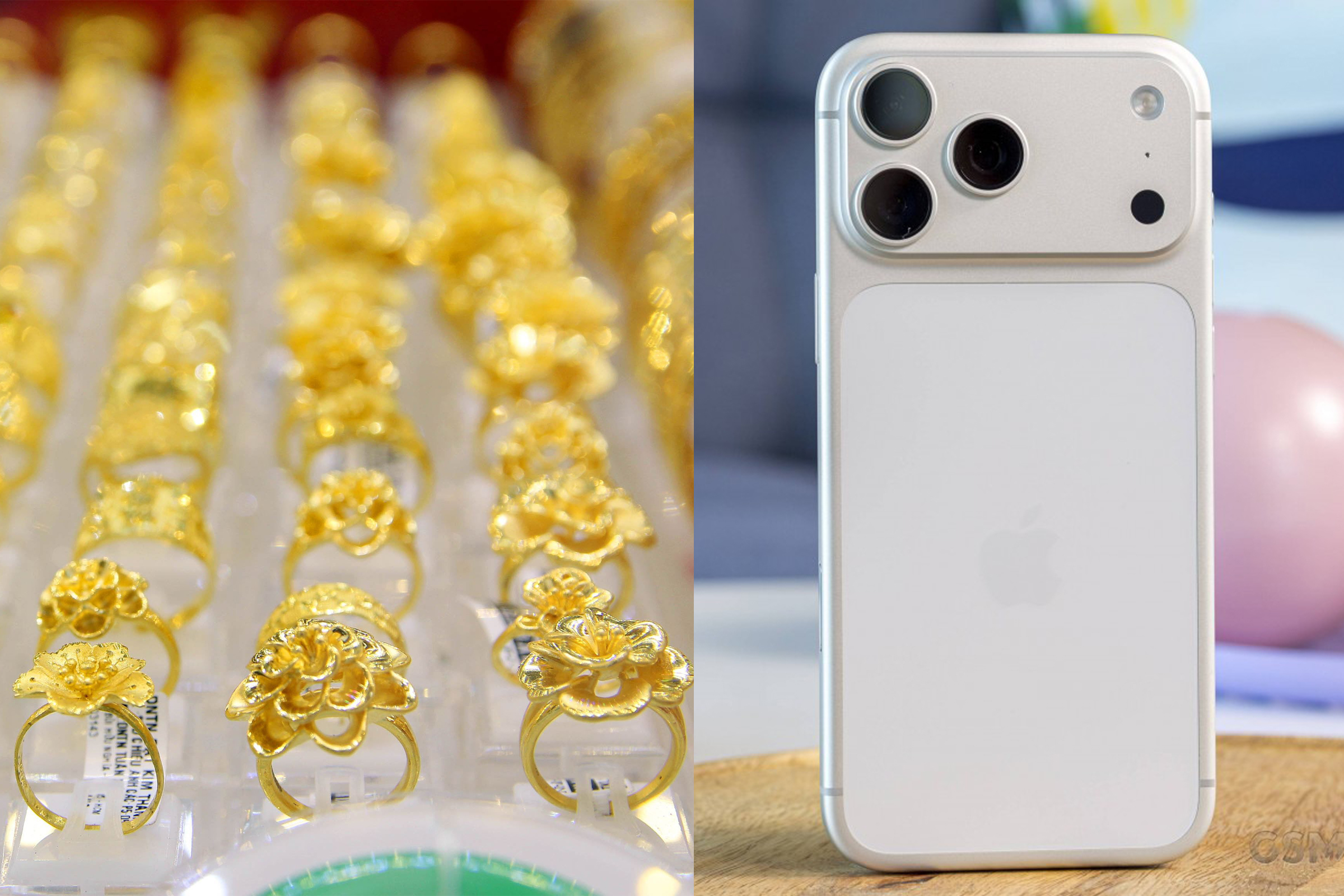 Gi&aacute; v&agrave;ng 9999 h&ocirc;m nay 10/4: Bật tăng dữ dội, v&agrave;ng miếng SJC v&agrave; nhẫn tăng 1,2 triệu/lượng, gi&aacute; iPhone 17 ra sao?