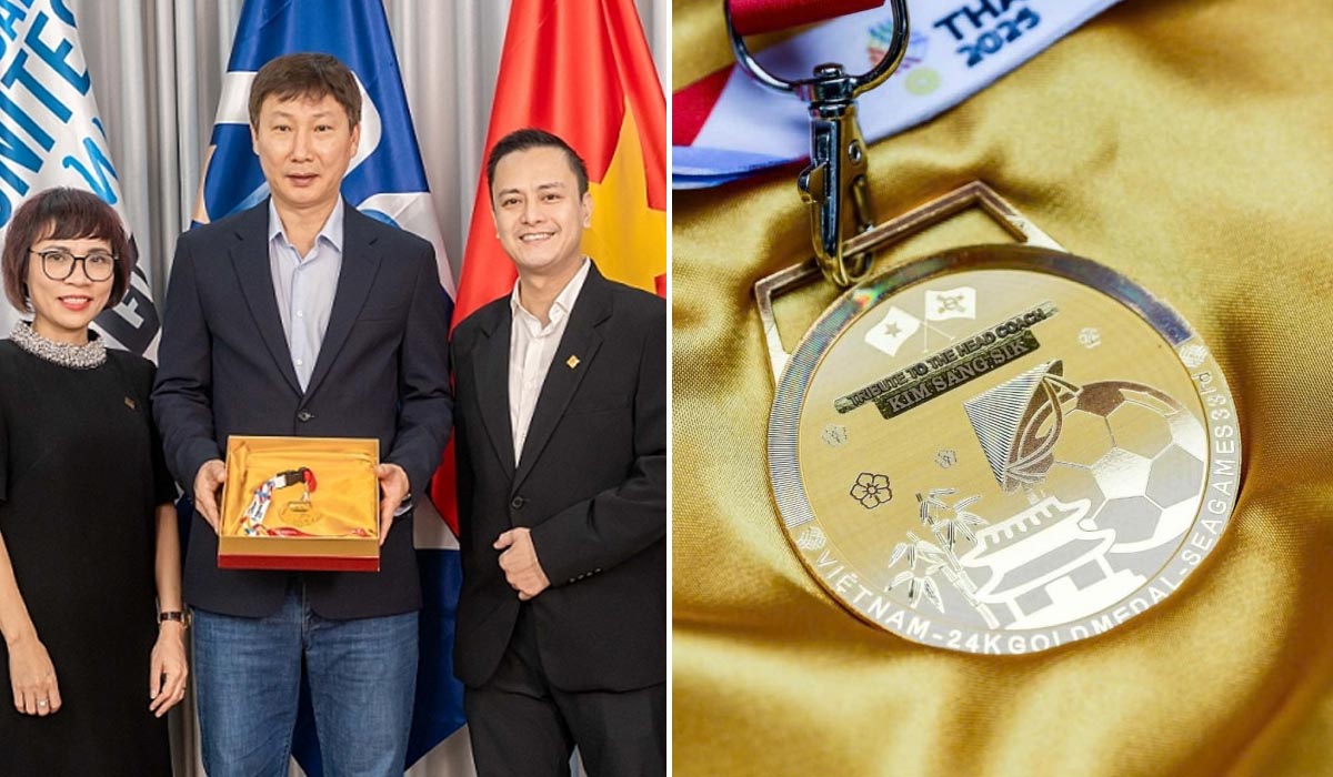 Gi&aacute; v&agrave;ng chiều 10/4 biến động, tấm HCV 33 chỉ HLV Kim Sang Sik nhận sau SEA Games tăng gi&aacute; ch&oacute;ng mặt
