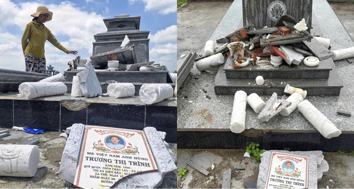 Đ&agrave; Nẵng: Mộ mẹ Việt Nam anh h&ugrave;ng bị đập ph&aacute; tan hoang, c&ocirc;ng an v&agrave;o cuộc, gia đ&igrave;nh l&ecirc;n tiếng