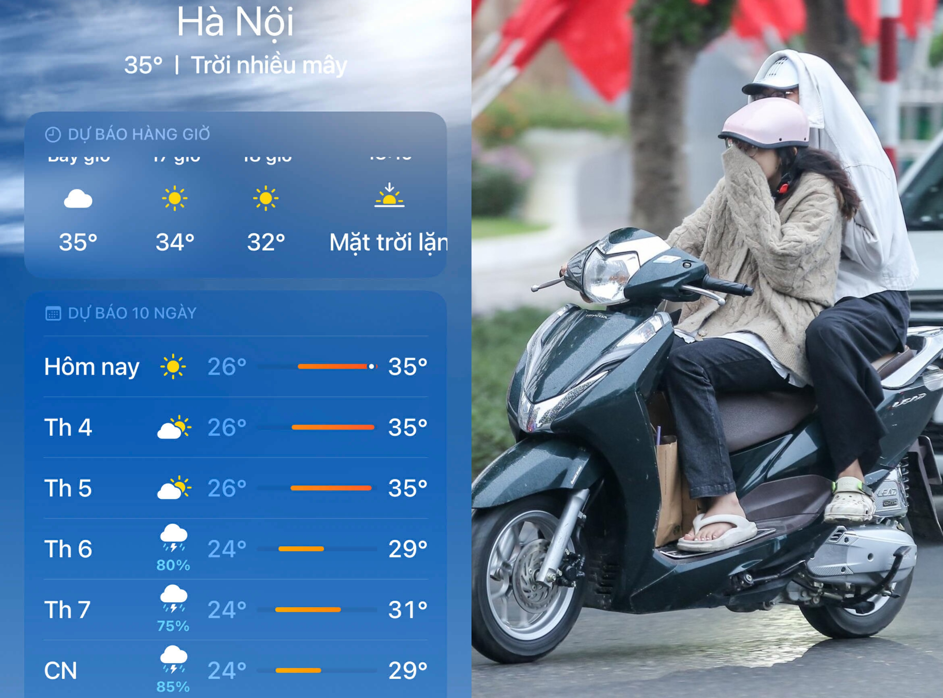 Đ&acirc;y l&agrave; thời điểm r&eacute;t n&agrave;ng b&acirc;n về Việt Nam, chấm dứt ho&agrave;n to&agrave;n nắng n&oacute;ng theo dự đo&aacute;n của iPhone