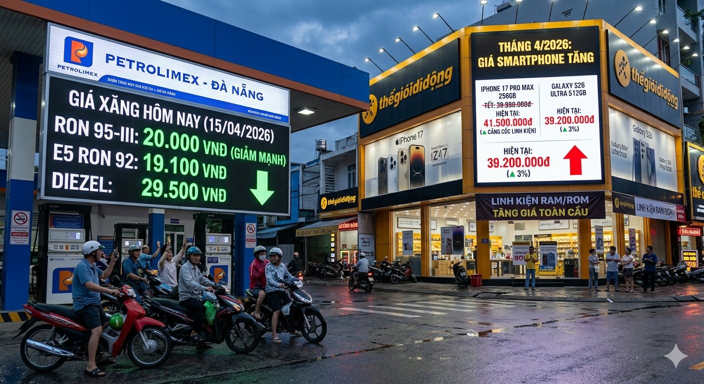 Gi&aacute; xăng dầu tối nay (15/4) b&igrave;nh ổn, mai c&oacute; thể đại hạ gi&aacute;, RON 95 c&aacute;n mốc 20.000 VNĐ/l&iacute;t, gi&aacute; smartphone th&igrave; sao?