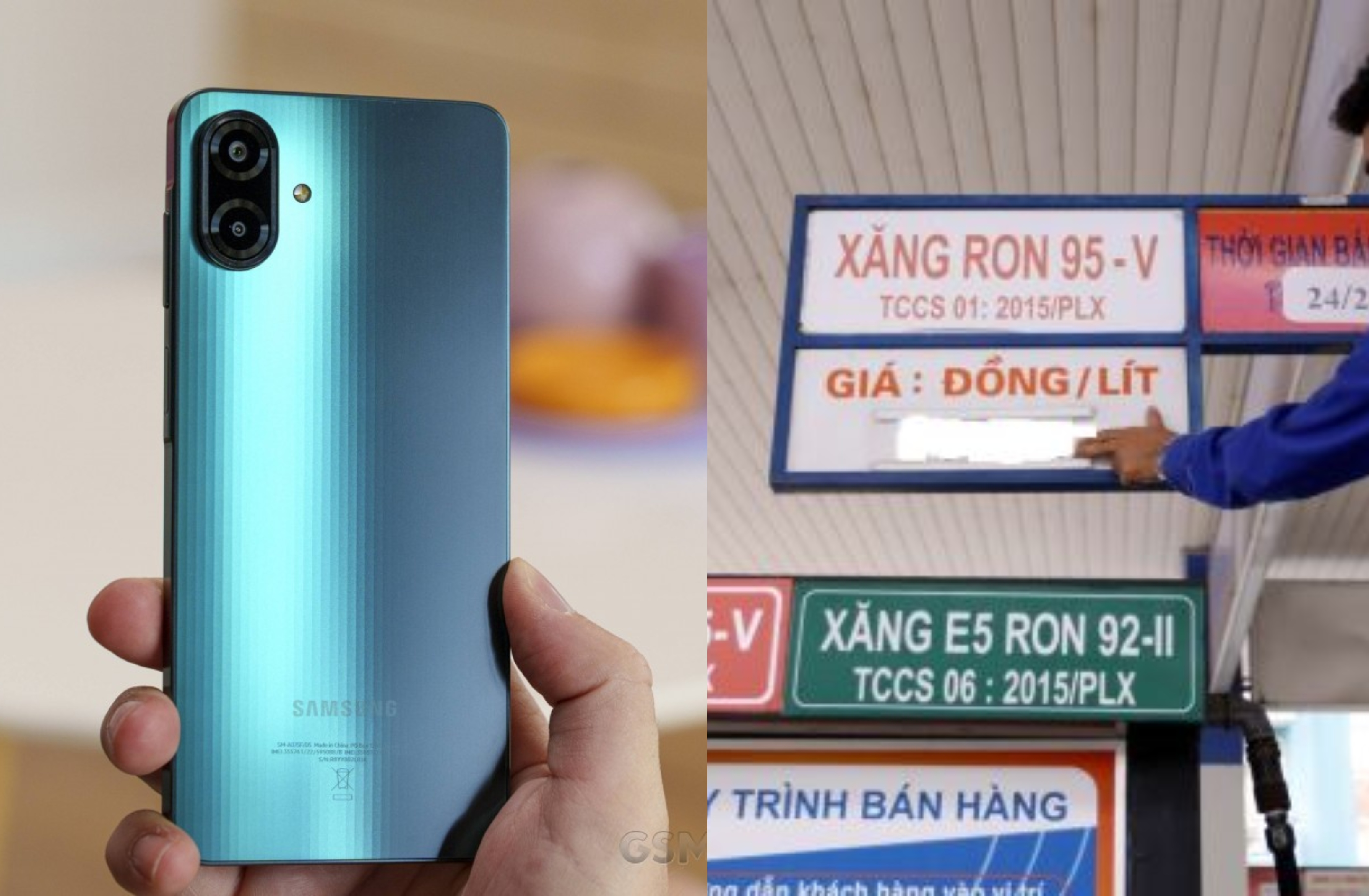 Gi&aacute; xăng dầu tối nay 16/4, xăng RON95, xăng E5 RON 92 tăng nhẹ, Galaxy A07 rẻ bằng 20 lần đổ đầy b&igrave;nh