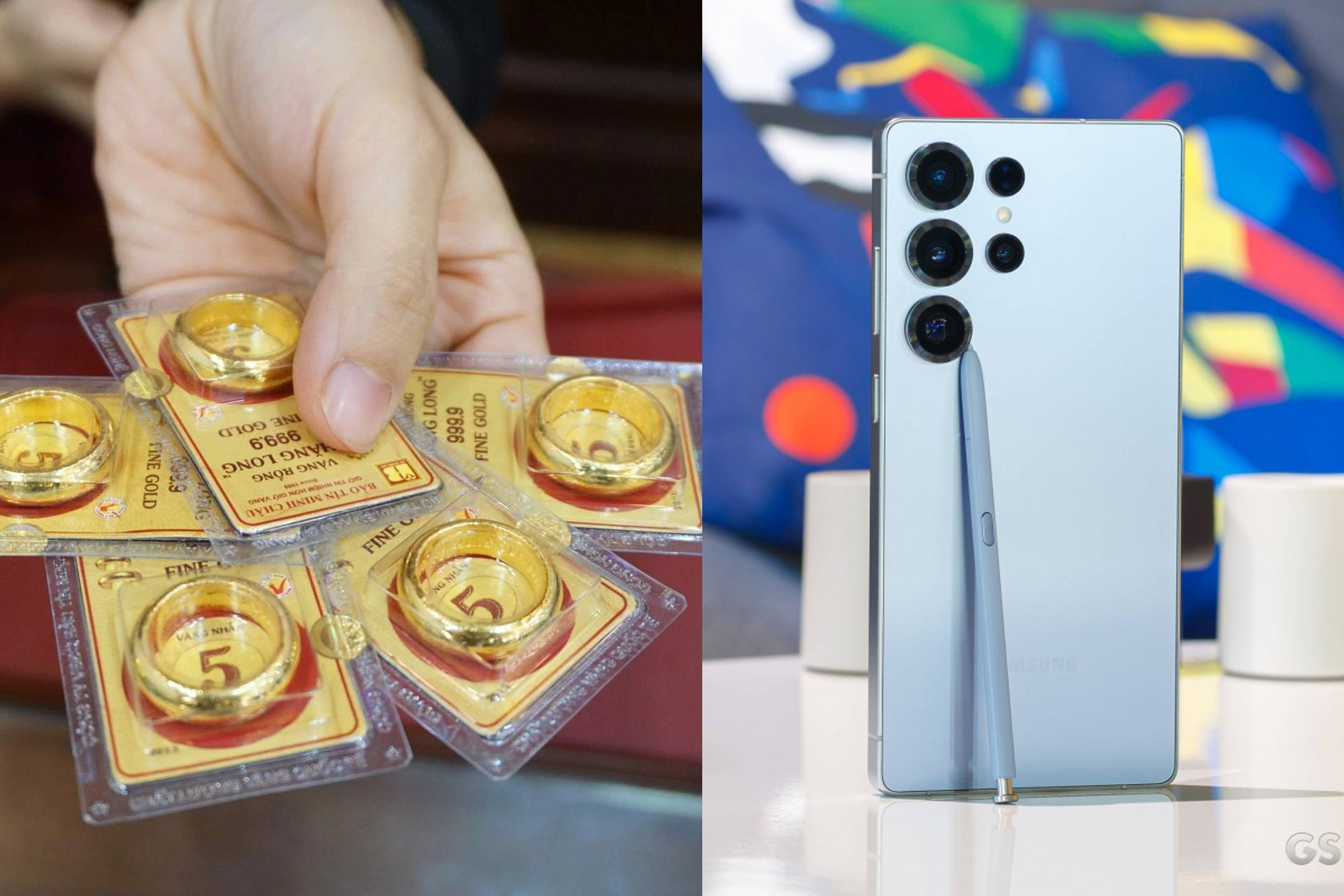 Gi&aacute; v&agrave;ng chiều h&ocirc;m nay 17/4: V&agrave;ng SJC, v&agrave;ng nhẫn 9999, v&agrave;ng nhẫn trơn đảo chiều tăng cả triệu, gi&aacute; b&aacute;n Galaxy S25 ra sao