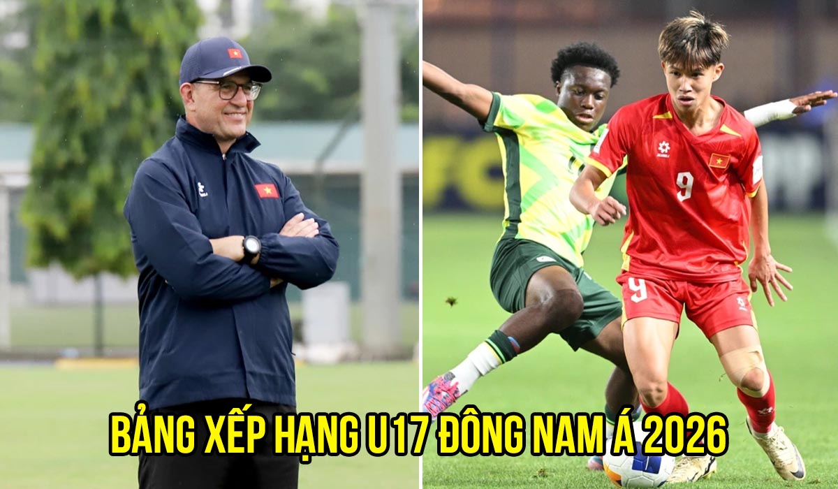 Bảng xếp hạng U17 Đ&ocirc;ng Nam &Aacute; h&ocirc;m nay 17/4: Đội đầu ti&ecirc;n v&agrave;o b&aacute;n kết lộ diện; U17 Việt Nam nhận tin vui