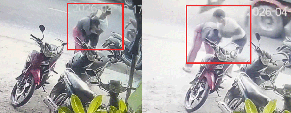 Camera cảnh người đ&agrave;n &ocirc;ng bất ngờ &aacute;p s&aacute;t xe, lao v&agrave;o h&agrave;nh hung người phụ nữ kh&ocirc;ng quen biết giữa phố