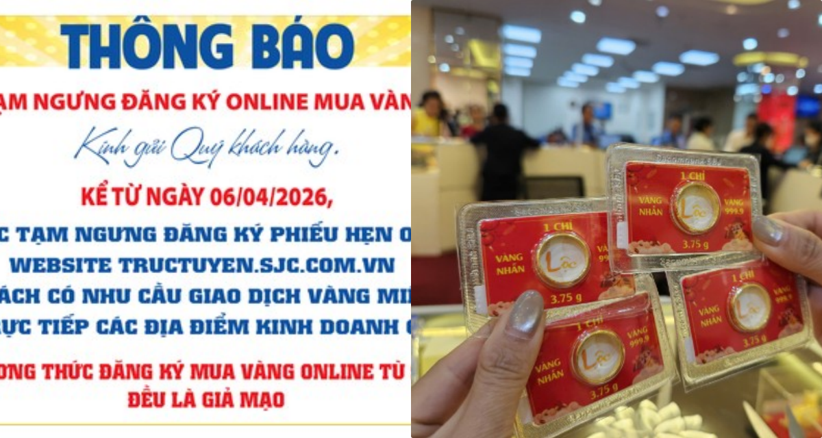 Gi&aacute; v&agrave;ng h&ocirc;m nay 20/4: SJC dừng giao dịch mua v&agrave;ng online, v&agrave;ng miếng - v&agrave;ng nhẫn đồng loạt giảm s&acirc;u