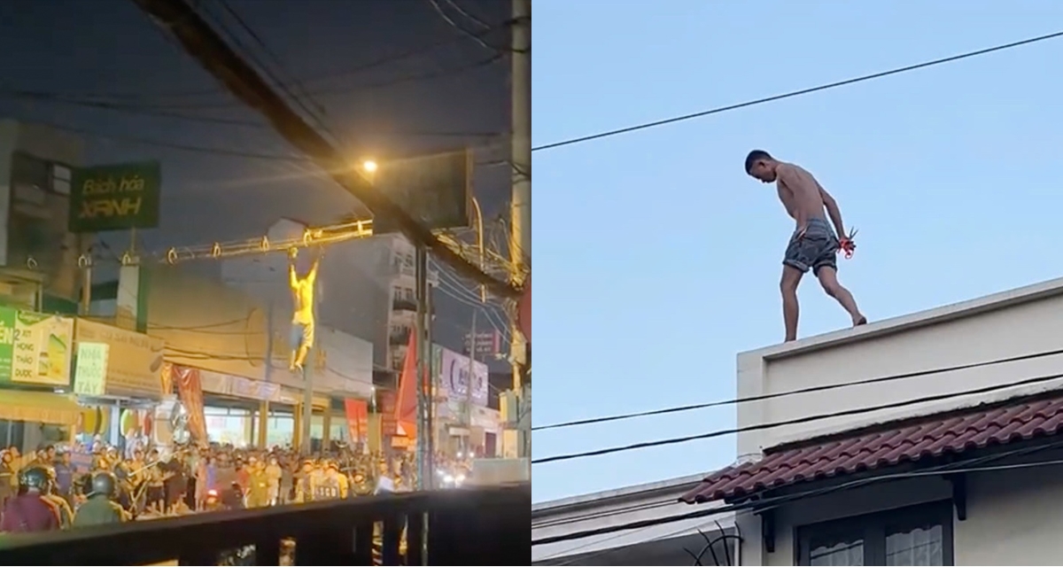 TPHCM: C&ocirc;ng an th&ocirc;ng tin vụ thanh ni&ecirc;n c&oacute; biểu hiện lạ cầm k&eacute;o leo l&ecirc;n m&aacute;i nh&agrave; đập ph&aacute;, g&acirc;y n&aacute;o loạn