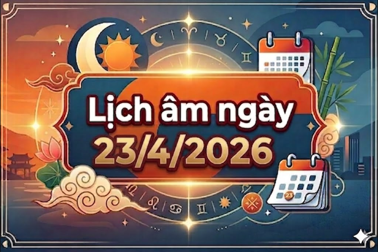 Xem lịch &acirc;m ng&agrave;y 23/4/2026: Tra cứu ng&agrave;y tốt xấu, giờ đẹp gi&uacute;p mọi việc hanh th&ocirc;ng v&agrave; điều n&ecirc;n tr&aacute;nh