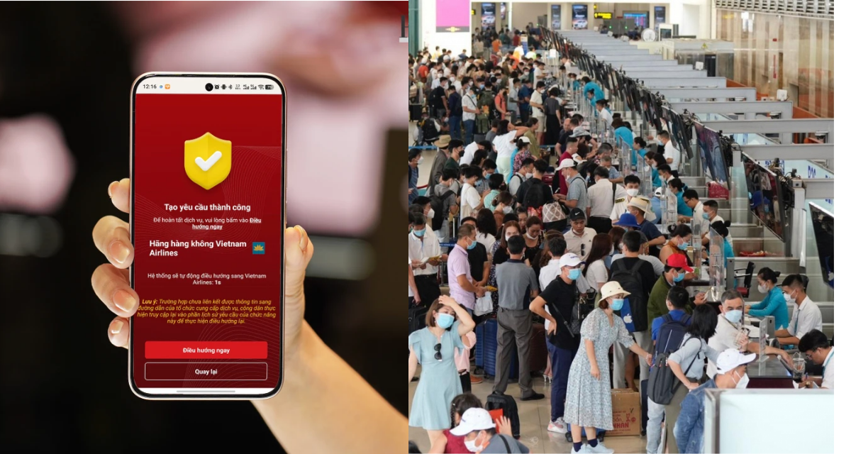 Đi m&aacute;y bay dịp lễ 30/4 - 1/5: S&acirc;n bay Nội B&agrave;i khuyến c&aacute;o check-in qua VNeID để tr&aacute;nh chờ l&acirc;u 