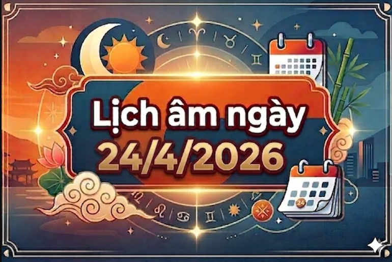 Xem lịch &acirc;m h&ocirc;m nay ng&agrave;y 24/4: Chi tiết giờ, hướng tốt xấu để xuất h&agrave;nh, khai trương, động thổ