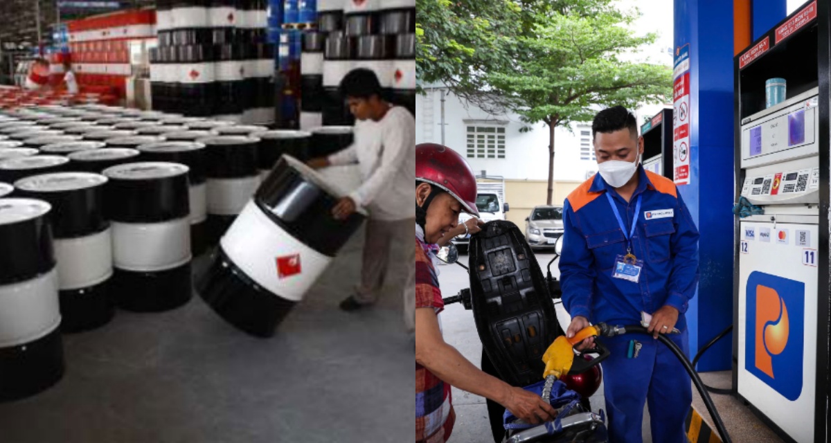 Gi&aacute; xăng dầu h&ocirc;m nay 23/4: RON95, RON92 giảm, dầu thế giới tăng mạnh sau sự cố eo biển Hormuz, nguồn cung đối mặt &aacute;p lực