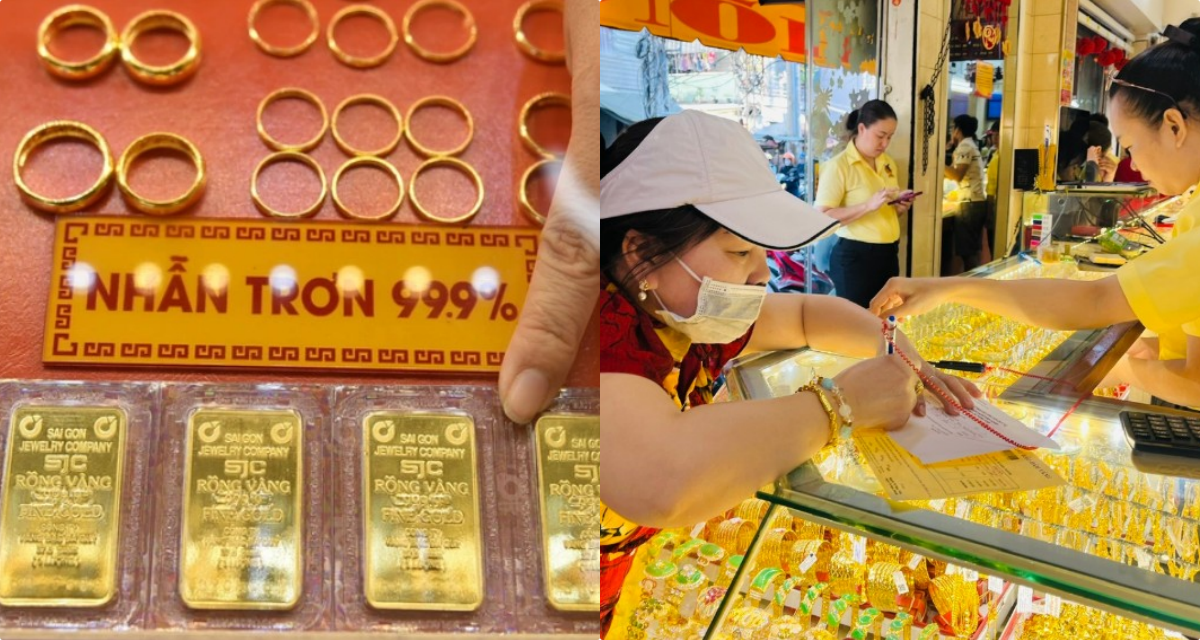 Gi&aacute; v&agrave;ng h&ocirc;m nay 23/4: Bảng gi&aacute; v&agrave;ng miếng SJC v&agrave;ng nhẫn 9999 tiếp tục \'l&ugrave;i nhanh\' nhưng kh&oacute; giảm s&acirc;u