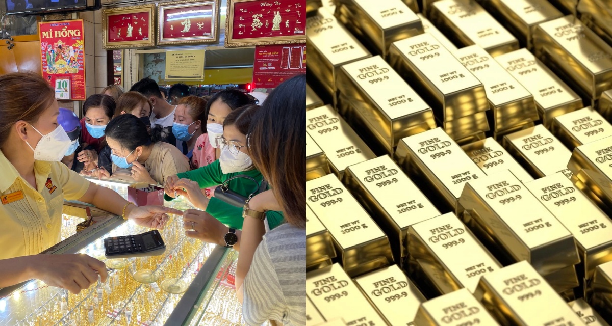 Gi&aacute; v&agrave;ng h&ocirc;m nay 24/4: V&agrave;ng SJC, nhẫn 9999 lao dốc, thế giới biến động, &aacute;p lực b&aacute;n tăng mạnh