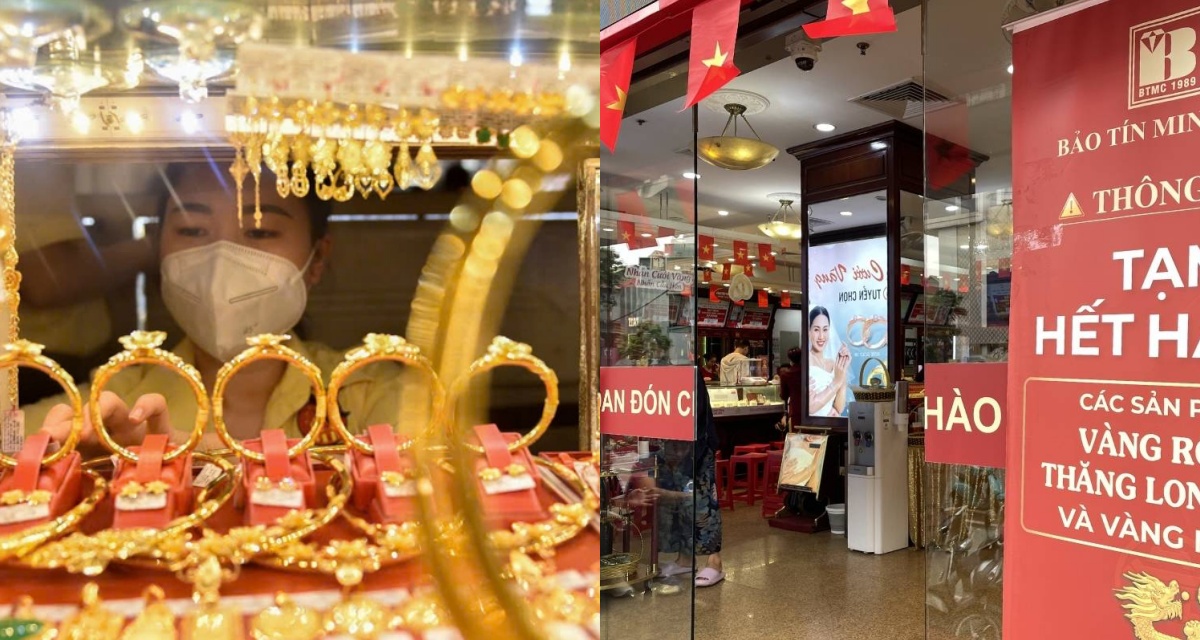 Gi&aacute; v&agrave;ng h&ocirc;m nay 24/4: V&agrave;ng SJC, nhẫn 9999 rớt gi&aacute; nhanh, giao dịch mua-b&aacute;n giới hạn, kh&aacute;ch tăng đột biến 