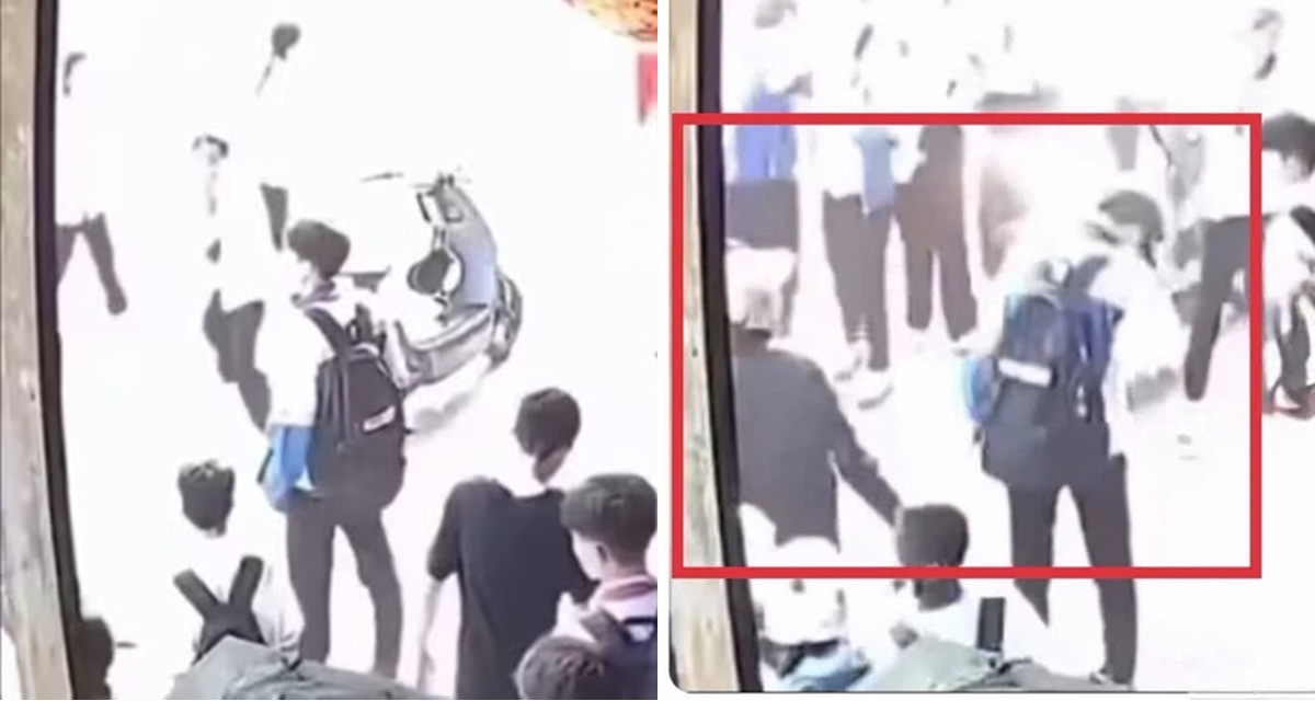 Tr&iacute;ch xuất camera vụ nam sinh lớp 8 ở Đắk Lắk bị xịt hơi cay trước cổng trường, h&eacute; lộ l&yacute; do &iacute;t ai nghĩ đến