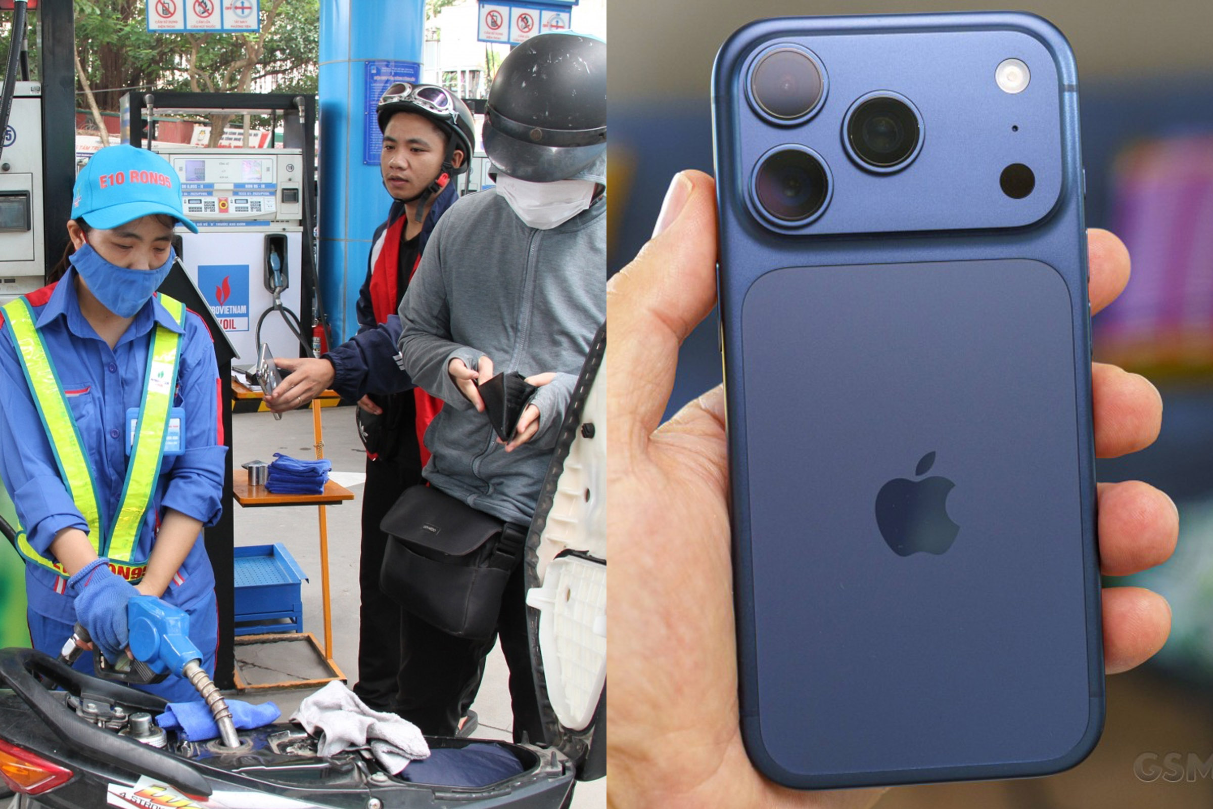 Gi&aacute; xăng dầu trưa h&ocirc;m nay 27/4: Dầu thế giới tăng, xăng RON95, RON92 rẻ từ 21.800 đồng/l&iacute;t, gi&aacute; iPhone 17 c&oacute; giảm kh&ocirc;ng?