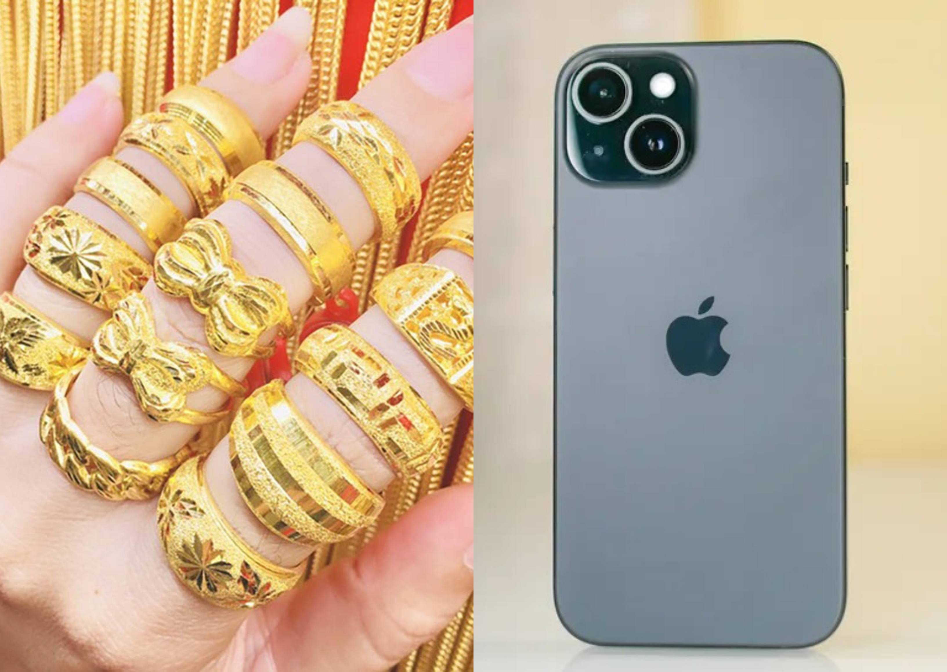 Gi&aacute; v&agrave;ng h&ocirc;m nay 29/4: V&agrave;ng miếng SJC, v&agrave;ng nhẫn 9999 đồng loạt lao dốc, gi&aacute; iPhone 15 cực b&egrave;o
