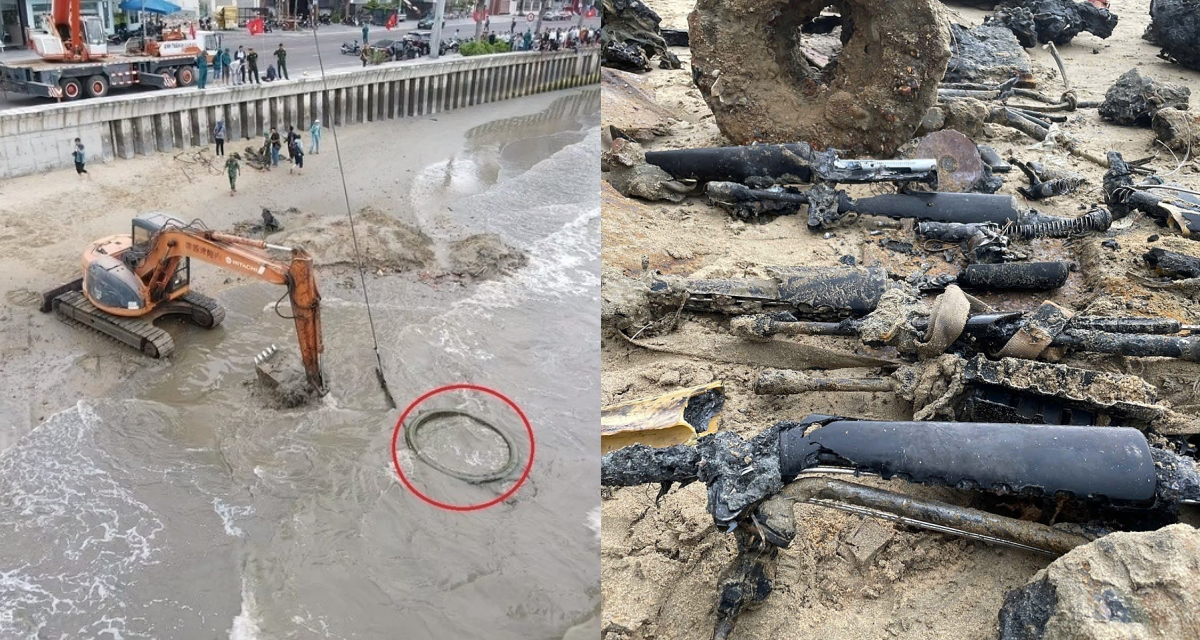 Trục vớt xe tăng ở biển Quy Nhơn, ph&aacute;t hiện nhiều hiện vật bất ngờ