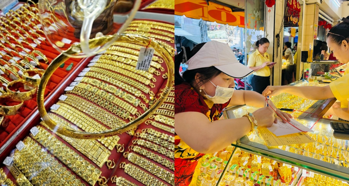 Gi&aacute; v&agrave;ng h&ocirc;m nay (trưa 30/4): Người mua đầu th&aacute;ng hụt hơn 10 triệu/lượng, v&agrave;ng SJC v&agrave; thế giới c&ugrave;ng rời mốc cũ