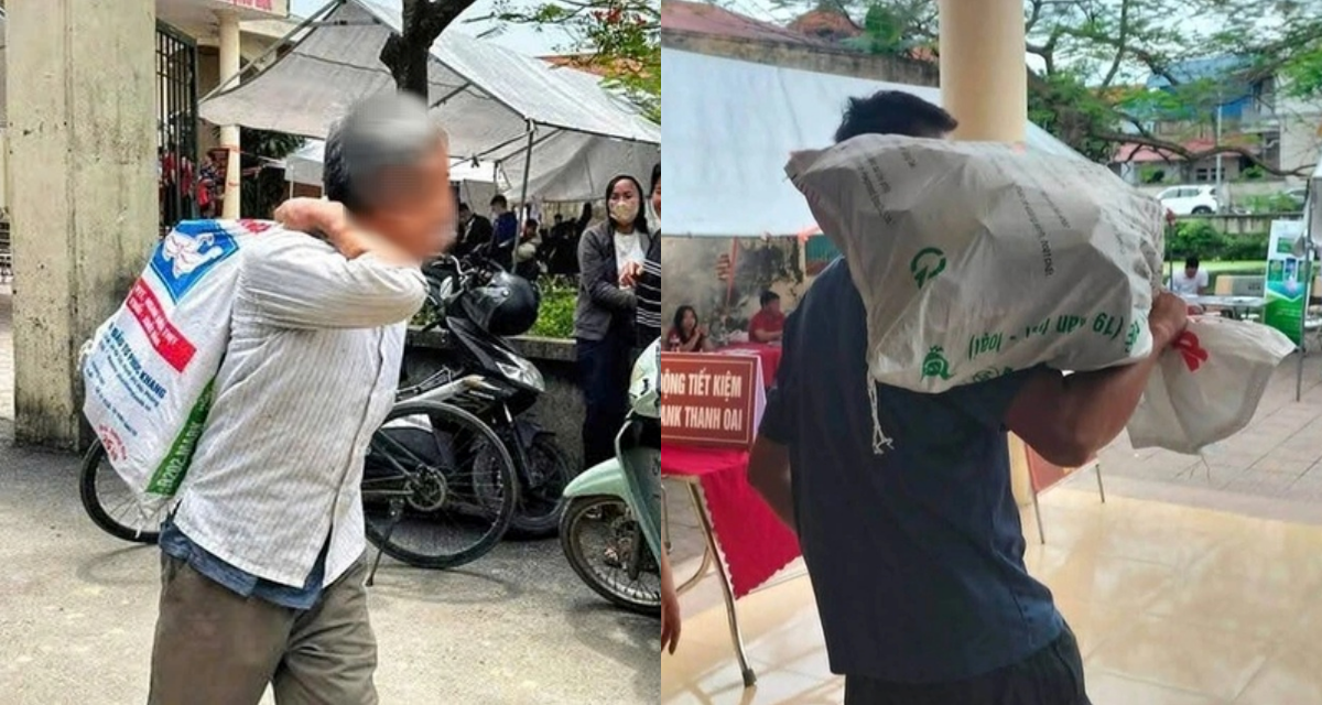 Mức đền b&ugrave; đất dự &aacute;n Olympic ở H&agrave; Nội, người d&acirc;n mang bảo tải đến đựng tiền mang về