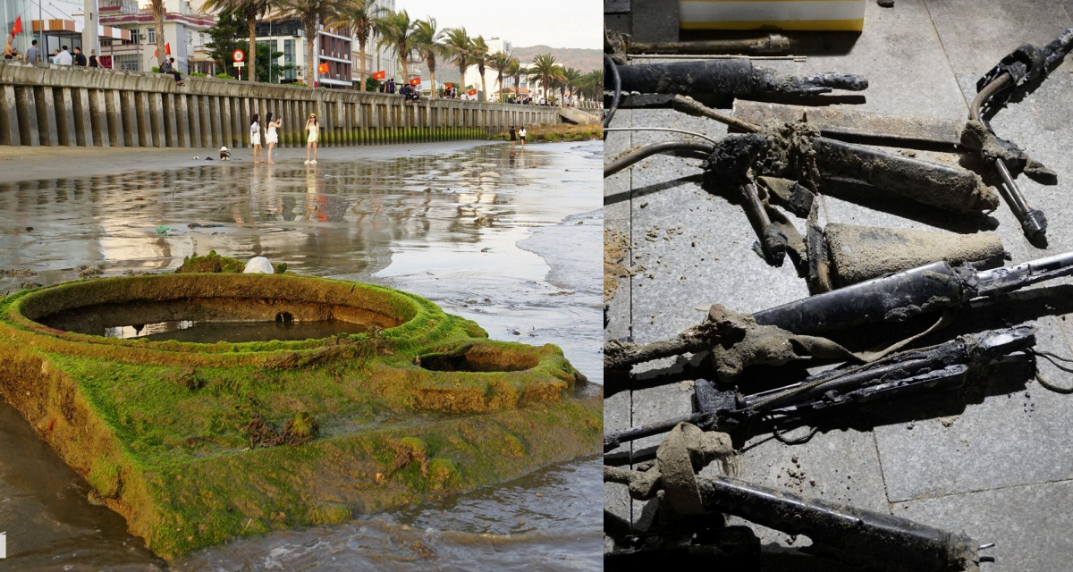 Ph&aacute;t hiện bất ngờ khi trục vớt xe tăng bị v&ugrave;i lấp nửa thế kỷ ở biển Quy Nhơn: Kh&ocirc;ng chỉ c&oacute; vũ kh&iacute;