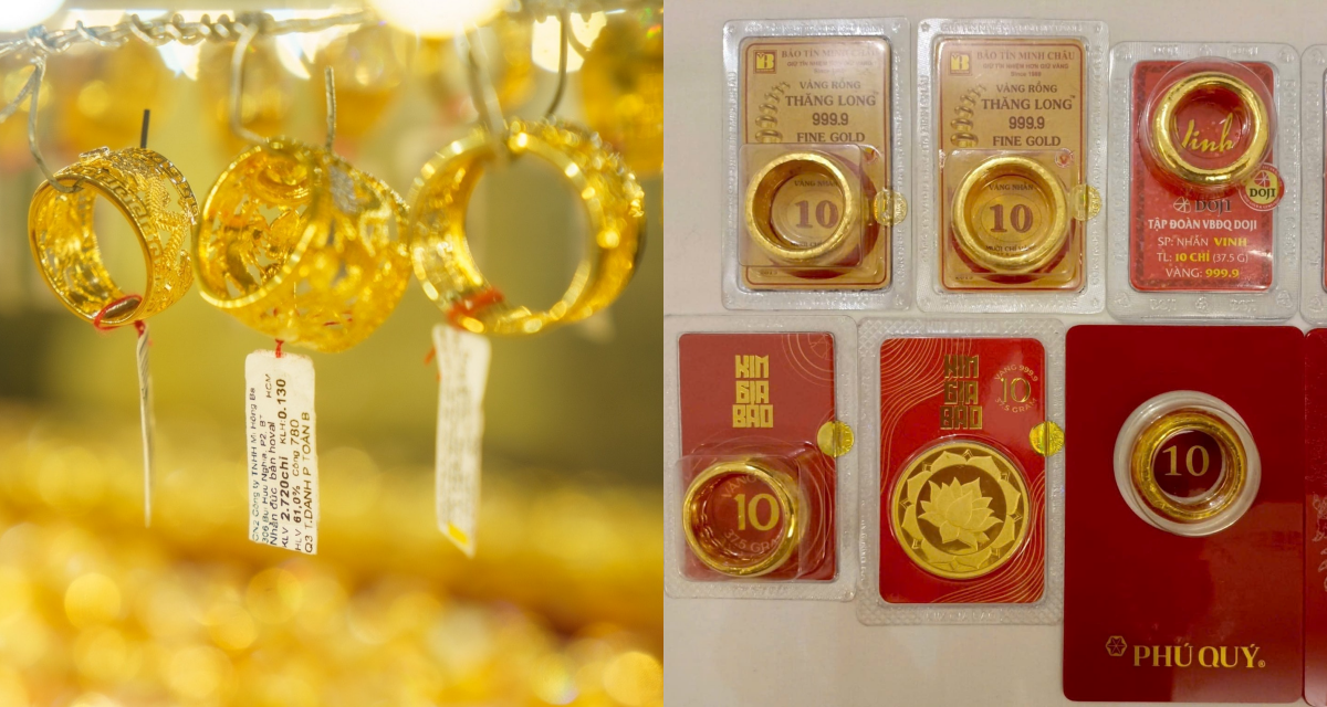 Gi&aacute; v&agrave;ng h&ocirc;m nay 2/5: V&agrave;ng SJC &lsquo;bất động&rsquo;, v&agrave;ng nhẫn tăng nhẹ, gi&aacute; v&agrave;ng thế giới neo tr&ecirc;n 4.600 USD/ounce