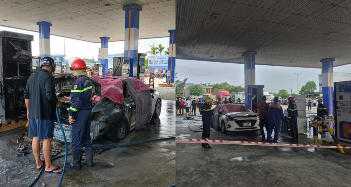 C&ocirc;ng an th&ocirc;ng tin mới nhất về vụ ch&aacute;y &ocirc; t&ocirc; ở c&acirc;y xăng Đ&agrave; Nẵng khiến 2 người tử vong, trong cốp xe chứa g&igrave;?