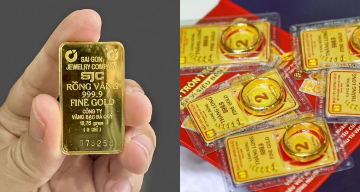 Gi&aacute; v&agrave;ng h&ocirc;m nay 4/5: Bảng gi&aacute; v&agrave;ng miếng SJC nhẫn 9999 \'đi l&ugrave;i\' hiếm thấy, thị trường giảm mạnh sau lễ