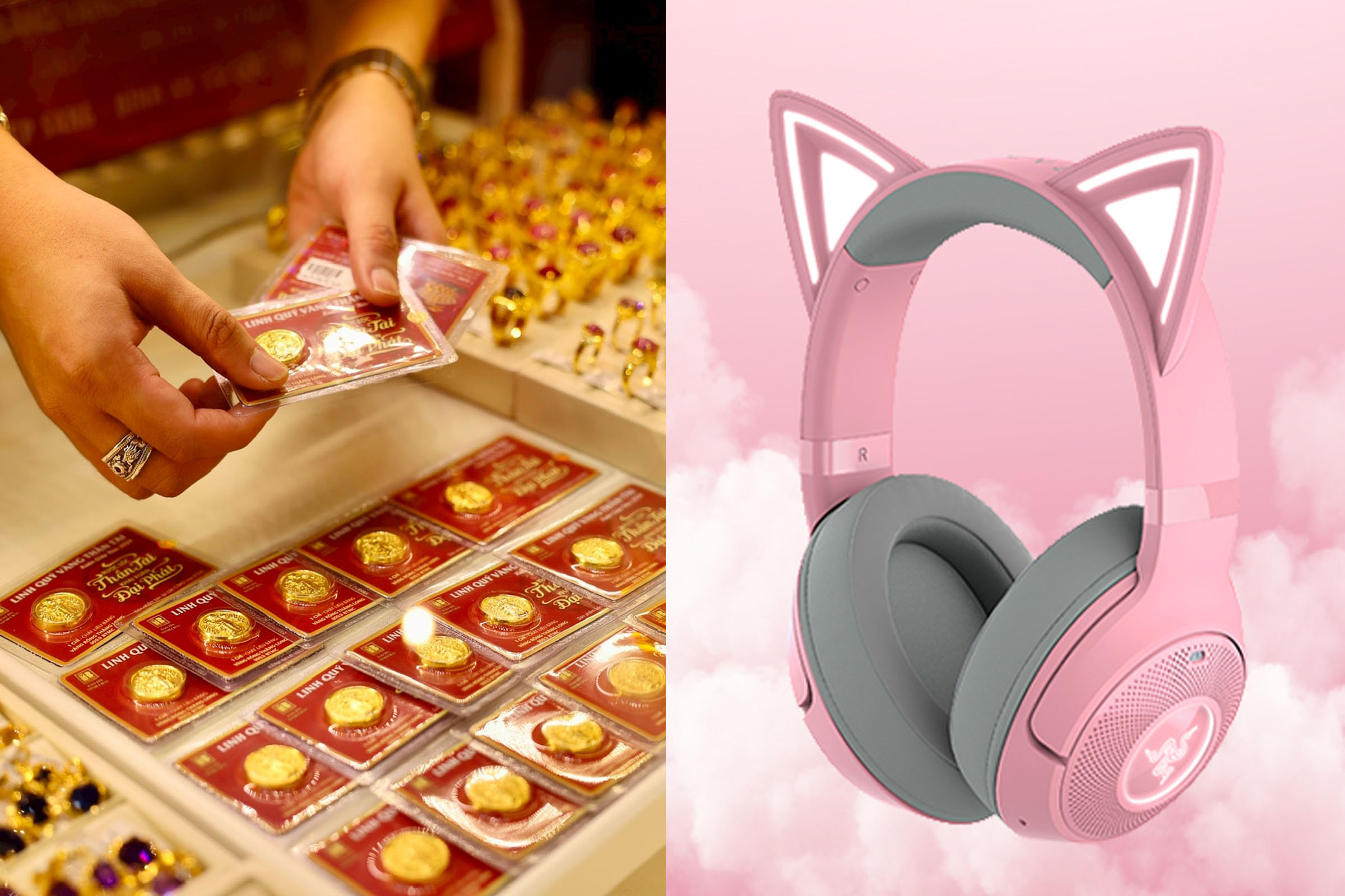 Gi&aacute; v&agrave;ng h&ocirc;m nay 5/5 bất ngờ trượt giảm s&acirc;u hơn 1 triệu đồng/lượng, gi&aacute; tai nghe gaming Razer ra sao?
