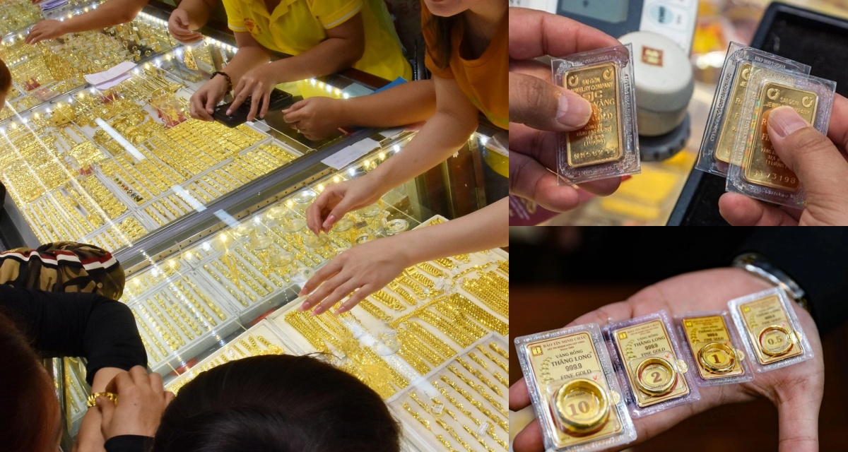 Gi&aacute; v&agrave;ng h&ocirc;m nay (trưa 5/5): V&agrave;ng SJC, nhẫn 9999 l&ugrave;i khỏi đỉnh, ch&ecirc;nh lệch với thế giới c&ograve;n bao nhi&ecirc;u?