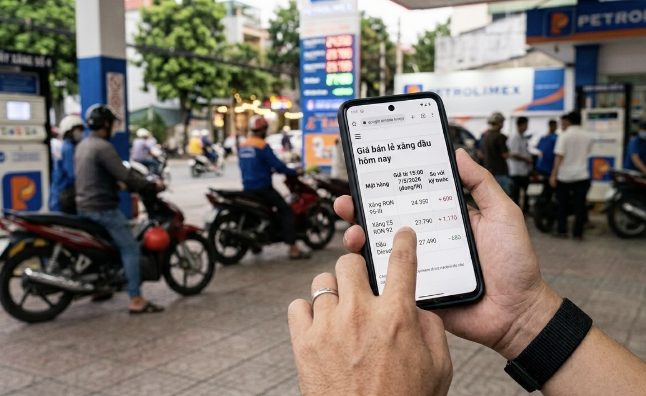 Hướng dẫn kiểm tra nhanh gi&aacute; xăng dầu tăng, giảm dễ d&agrave;ng tr&ecirc;n iPhone, Android chỉ một c&uacute; click