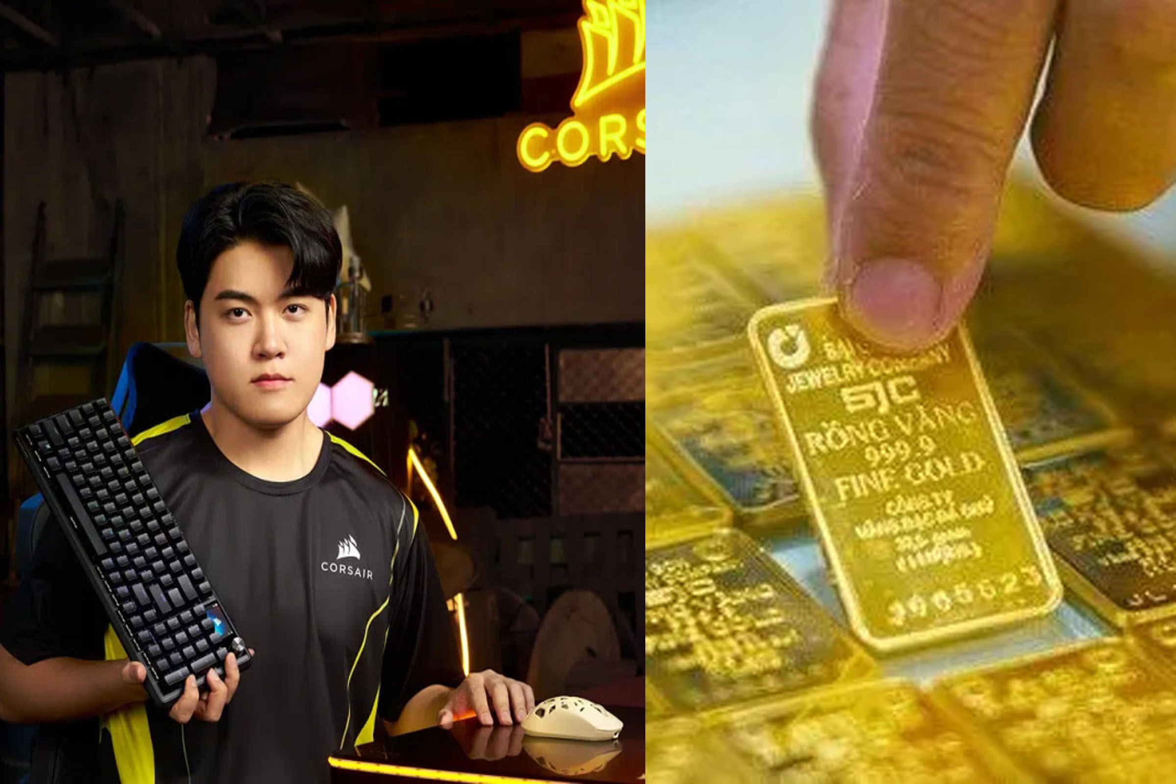 Gi&aacute; v&agrave;ng h&ocirc;m nay 7/5 đồng loạt tăng mạnh, c&aacute;c sản phẩm gaming Corsair kết hợp c&ugrave;ng si&ecirc;u sao Gumayusi gi&aacute; bao nhi&ecirc;u?