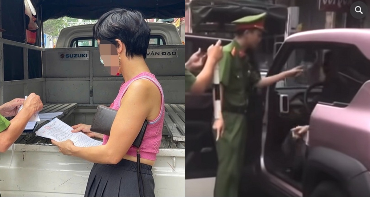 Nguồn cơn vụ nữ t&agrave;i xế ở H&agrave; Nội lớn tiếng với cảnh s&aacute;t, c&aacute;i kết bị phạt bao nhi&ecirc;u tiền?