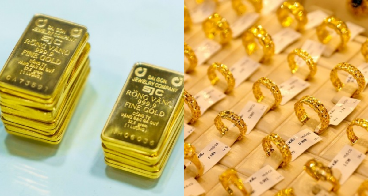 Bảng gi&aacute; v&agrave;ng h&ocirc;m nay 8/5: V&agrave;ng miếng SJC nhẫn 9999 vẫn nằm v&ugrave;ng cao lịch sử, v&agrave;ng thế giới \'quay xe\'