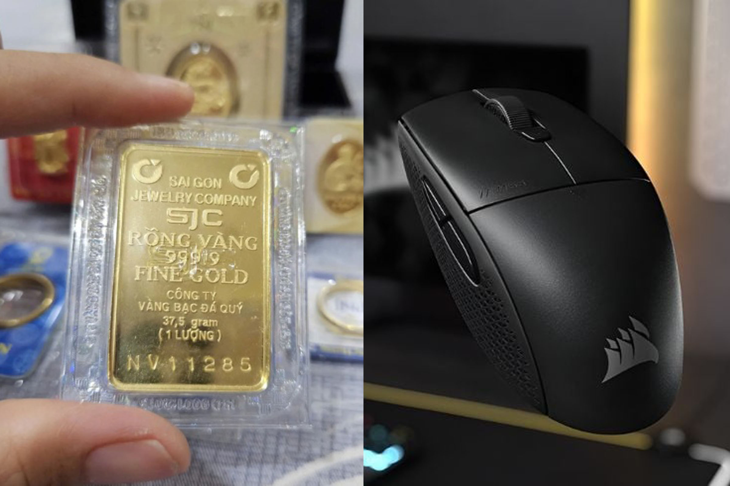 Gi&aacute; v&agrave;ng h&ocirc;m nay 8/5: V&agrave;ng miếng, v&agrave;ng nhẫn 9999 tăng mạnh, gi&aacute; chuột gaming Corsair biến động thế n&agrave;o?