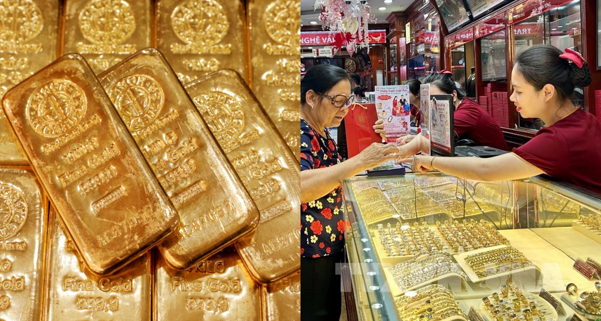 Gi&aacute; v&agrave;ng h&ocirc;m nay 8/5: V&agrave;ng thế giới rung lắc giữa l&uacute;c eo biển Hormuz leo thang, v&agrave;ng SJC v&agrave; nhẫn 9999 chưa hạ nhiệt