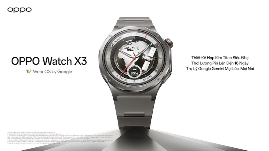 OPPO Ch&iacute;nh Thức Ra Mắt Watch X3: Đẳng Cấp Thiết Kế Titanium Si&ecirc;u Nhẹ C&ugrave;ng Hiệu Suất Pin Bền Bỉ L&ecirc;n Đến 16 Ng&agrave;y