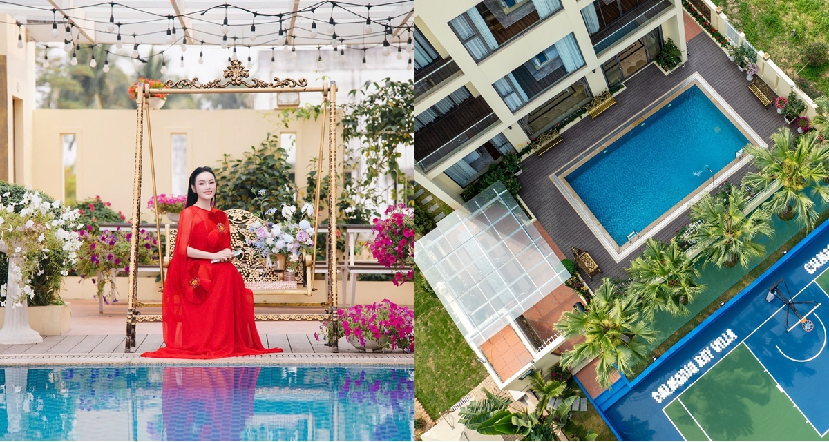 Nữ NSƯT, trưởng khoa thanh nhạc đ&igrave;nh đ&aacute;m sở hữu biệt phủ 1.000m2, c&oacute; s&acirc;n b&oacute;ng rổ, nhan sắc vạn người m&ecirc;