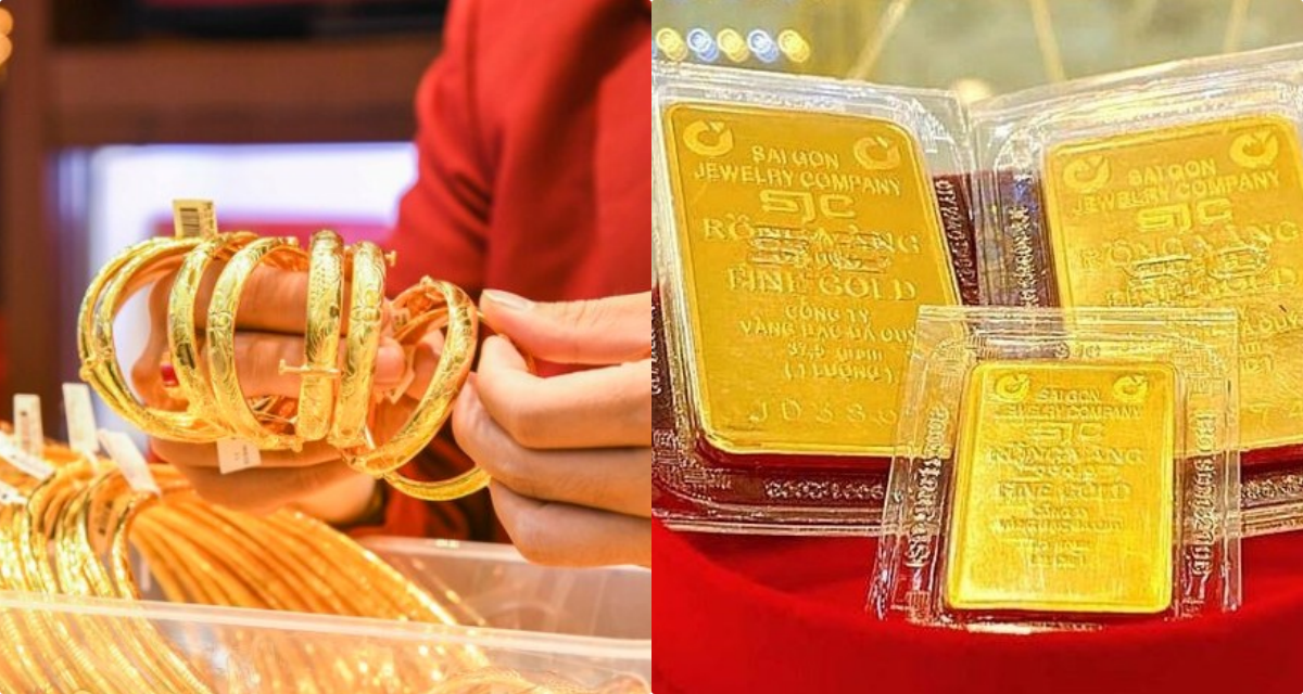 Bảng gi&aacute; v&agrave;ng h&ocirc;m nay 10/5: V&agrave;ng miếng SJC nhẫn 9999 tăng từng giờ từng ph&uacute;t, gi&aacute; cả \'si&ecirc;u biến động\'