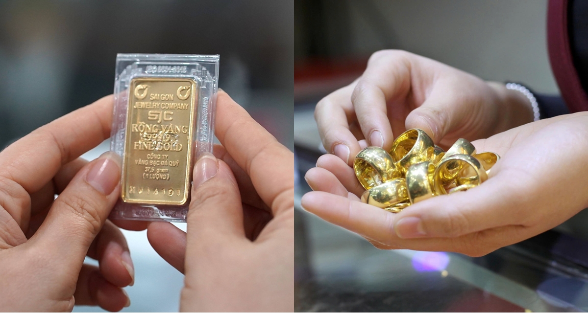 Gi&aacute; v&agrave;ng h&ocirc;m nay 10/5: V&agrave;ng miếng SJC, v&agrave;ng nhẫn đạt mốc cao nhất tuần, v&agrave;ng thế giới \'bung n&oacute;c\'